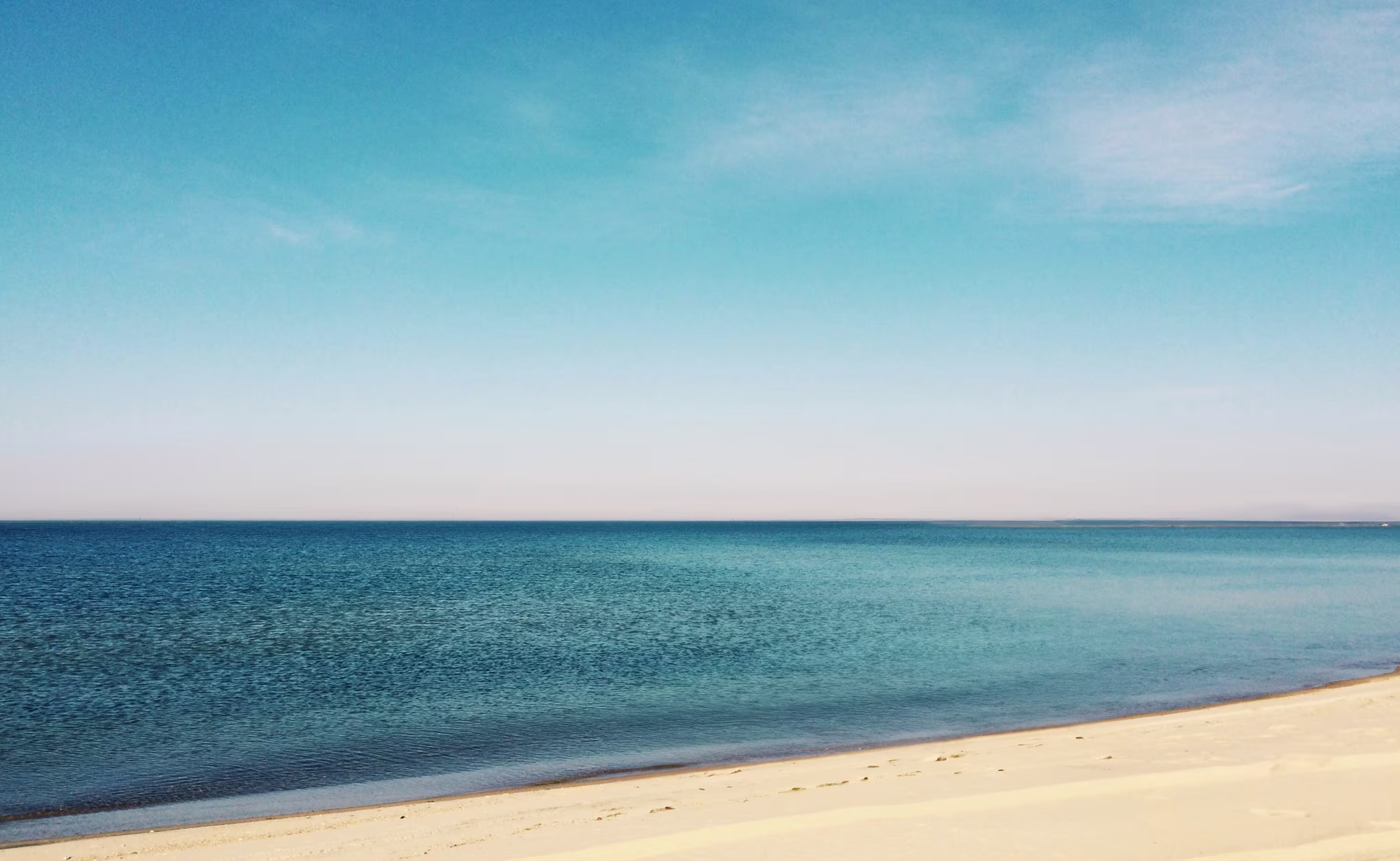 Scenic beach view with a beautiful sky